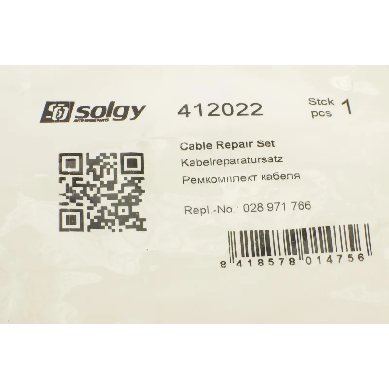 Ремкомплект кабелю свічки розжарювання SOLGY 412022 для VW Caddy II, Audi A3, Seat Ibiza 1995-2004