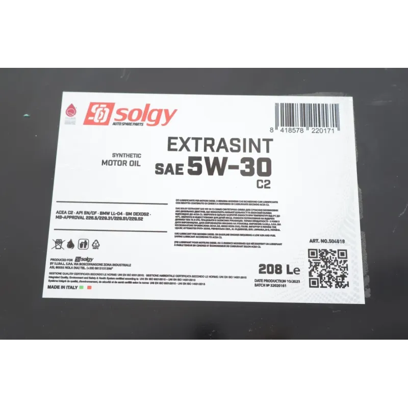 Олива 5W30 EXTRASINT C2 (208L) (API SN/CF/ACEA C2/MB 229.31/MB 229.51/MB 229.52/MB 226.5/BMW LL-04)