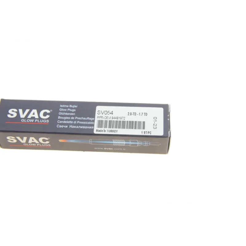 Свічка розжарювання SVAC SV054 для Opel Astra F 1.7TD, Corsa A 1.5TD 11V M10x1.25