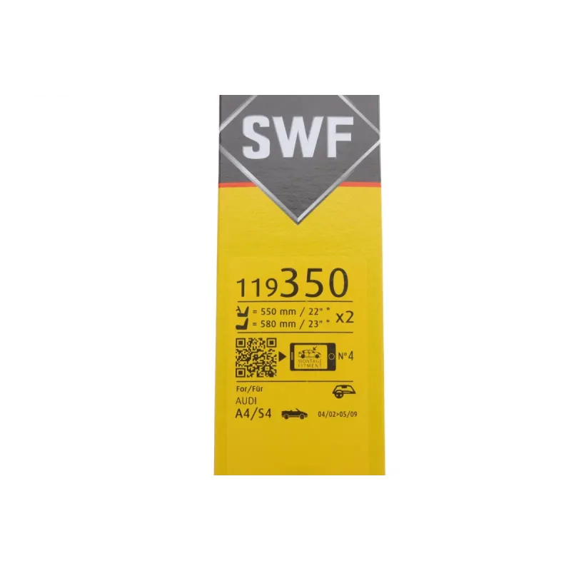 Щітки склоочисника безкаркасні SWF 119350 для Audi A4 B7/Renault Master 2.5 D, 580/550 мм