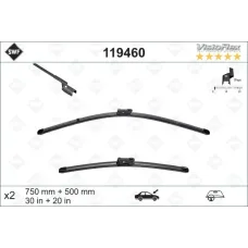Щітки склоочисника безкаркасні SWF 119460 (750/500мм) для Ford Transit 2014-, 2.2 TDCi