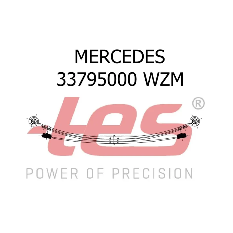 Посилена задня ресора TES 3379500019 Z/T WZM для Mercedes-Benz Sprinter 906, VW Crafter 2006-, 3 листи, 70x740/753 мм
