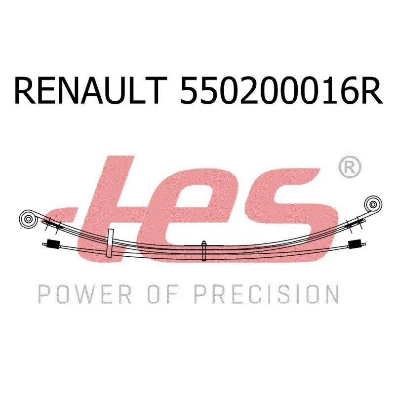 Ресора задня TES 550200016R0019 Z/T для Renault Master III, Opel Movano B, Nissan NV400 (3 листа, 70x730 мм)