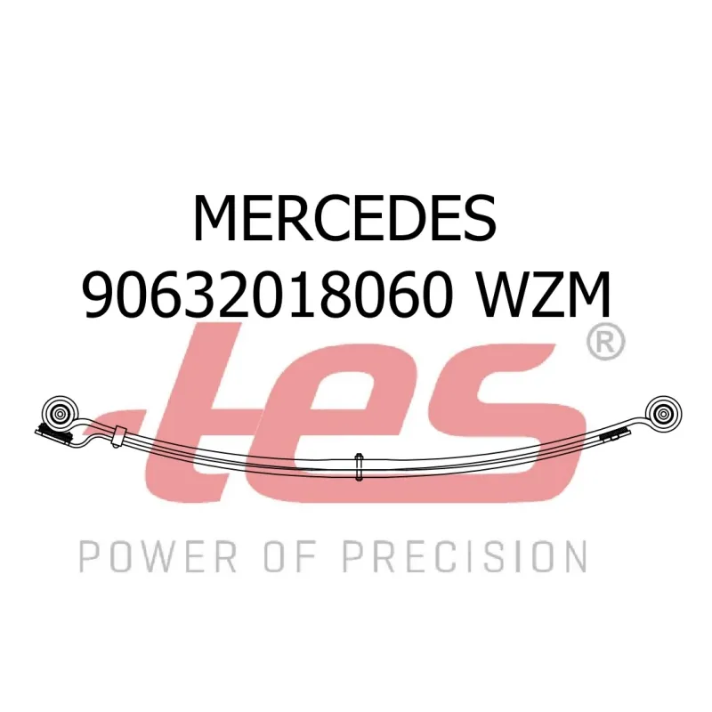 Ресора задня TES 90632018060019 для Mercedes-Benz Sprinter 906, 25+12мм