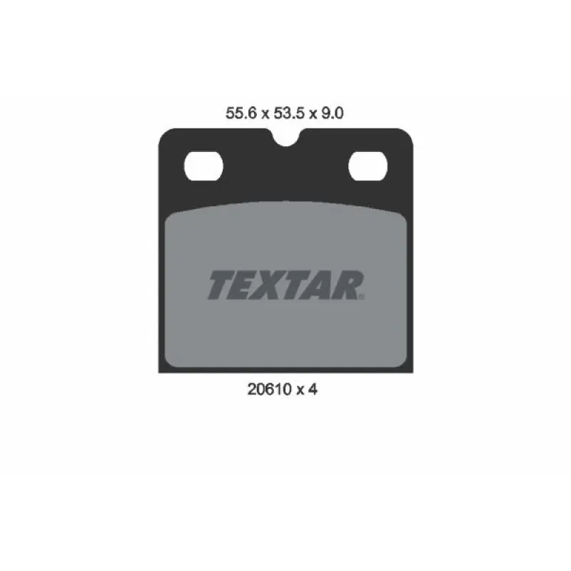 Колодки гальмівні задні TEXTAR 2061005 для Aston Martin DB9, Audi R8, Jaguar F-Type, 53.5x55.6x9 мм