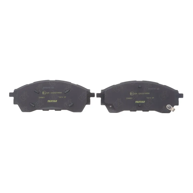 Колодки гальмівні передні TEXTAR 2268801 для Ford Ranger 2011-, 184.8x70x18.9 мм