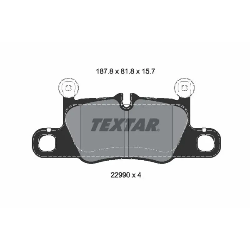 Колодки гальмівні задні TEXTAR 2299001 для Porsche Cayenne 9YA 2017- 4.0T