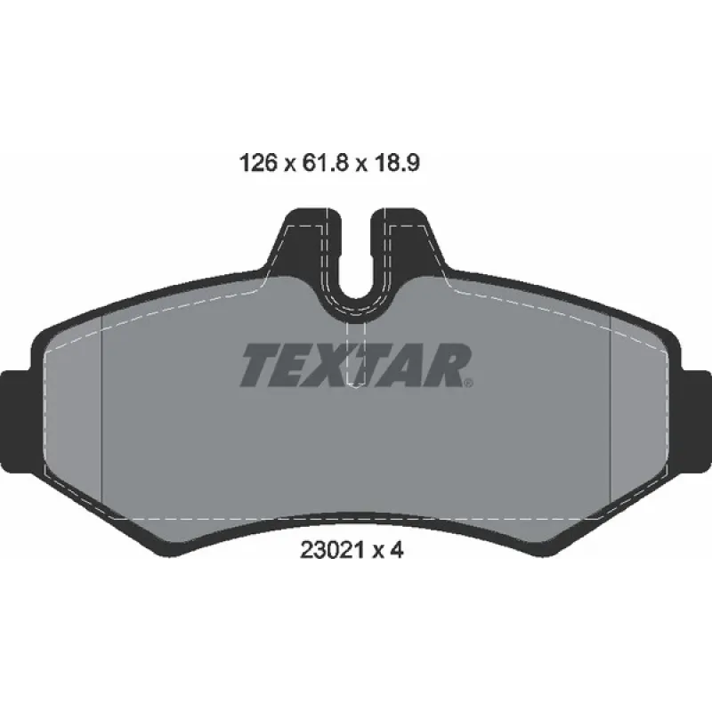 Колодки гальмівні задні TEXTAR 2302101 для Mercedes-Benz Sprinter 3-t 1995-2006, G-Class W463 1991-н.в.