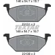 Колодки гальмівні передні TEXTAR 2313001 для Volkswagen Caddy 2003-, Audi A3 1996-2003, Seat Ibiza IV 2002-2009, 19.7 мм