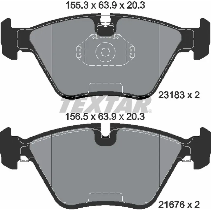 Колодки гальмівні (передні) BMW 3 (E46) 98-07/ X3 (E83)03-11 (Teves) Q+