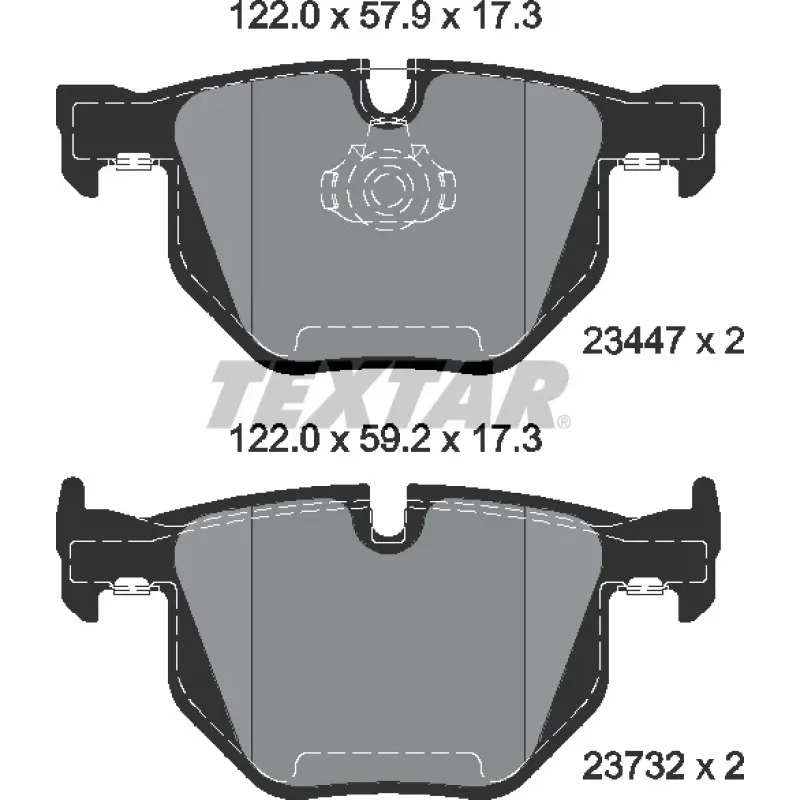 Колодки гальмівні (задні) BMW X5 (E70/F15/F85) 06-18/X6 (E71/E72/F16/F86) 08-19 (Teves) Q+