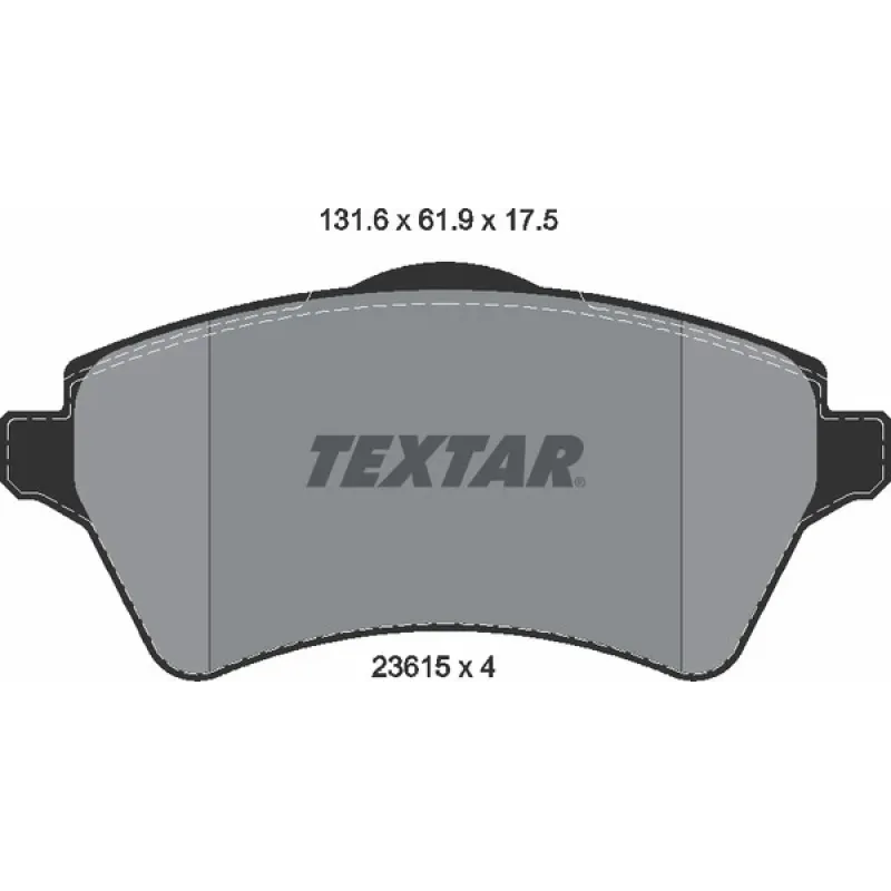 Колодки гальмівні передні TEXTAR 2361501 для Land Rover Freelander 1998-2006