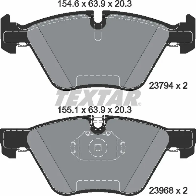 Колодки гальмівні передні TEXTAR 2379401 для BMW 3 (E90) 2005-2011, X1 (E84) 2009-