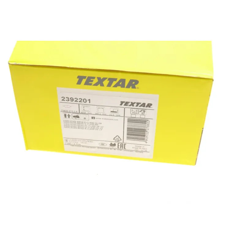 Колодки гальмівні передні TEXTAR 2392201 для Mercedes-Benz E-Class W211, GL-Class X164 2002-, 193.3x69.8 мм
