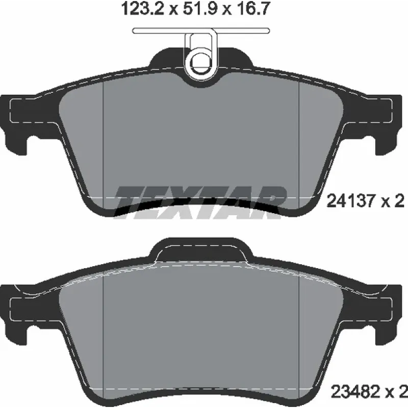 Колодки гальмівні (задні) Ford Connect/Focus II 02- (Teves)