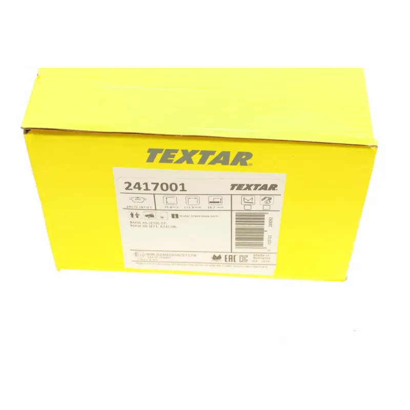 Колодки гальмівні передні TEXTAR 2417001 для BMW X5 E70/F15, X6 E71/F16, X4 F26