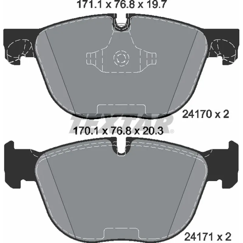 Колодки гальмівні передні TEXTAR 2417001 для BMW X5 E70/F15, X6 E71/F16, X4 F26