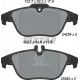 Колодки гальмівні задні TEXTAR 2425401 для Mercedes-Benz C-Class W204, E-Class C207 2007-2015, 122.7x54.3x17.5 мм