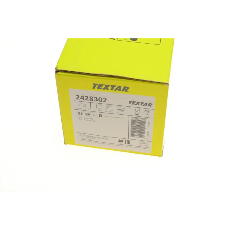 Колодки гальмівні передні TEXTAR 2428302 для Ford Fiesta VI 2008-2015, 125.6x51.7x17.6 мм