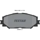 Колодки гальмівні передні TEXTAR 2433601 для Toyota RAV4 III 2006-, Auris 2007-, 139.2x55.9x17.5 мм