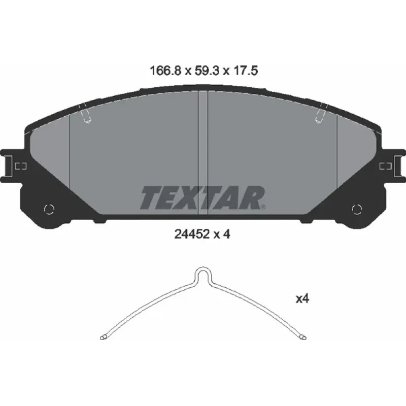 Колодки гальмівні (передні) Lexus RX 08-/ Toyota Camry 17- (Advics) (166.8x59.3x17.5)