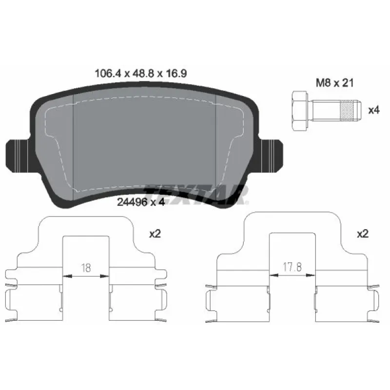 Колодки гальмівні (задні) Ford Galaxy/ Land Rover Freelander 2/Volvo S80/V70 06- (TRW) Q+