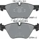 Колодки гальмівні передні TEXTAR 2469701 для BMW 5 (F10/F11) 2010-2017, Teves