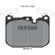 Колодки гальмівні передні TEXTAR 2502801 для BMW 1 (F20/F21), 3 (F30/F31/F34) 2010-, 91.2x18.2x114.8 мм