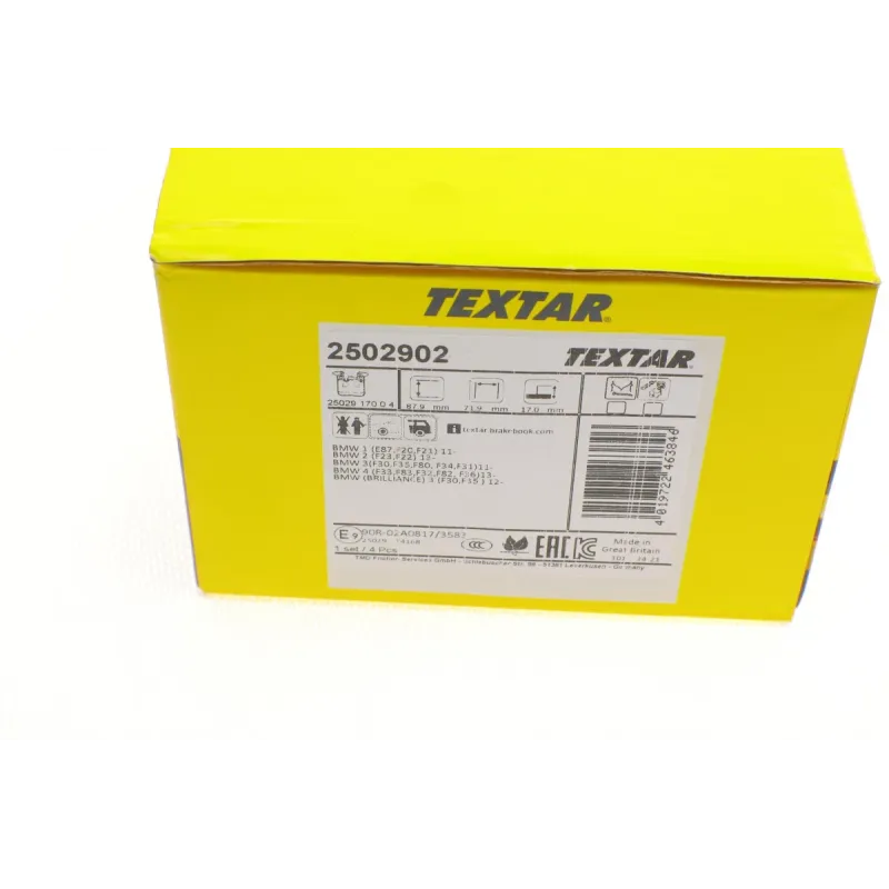 Колодки гальмівні (задні) BMW 1 (F20/F21)/ 3 (F30/F31/F34) 11- (Brembo) Q+