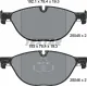 Колодки гальмівні передні TEXTAR 2504501 для BMW 5/6/7 F01/F10/F11/F07, 192.1x79.4 мм