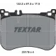Колодки гальмівні передні TEXTAR 2517903 для Mercedes-Benz S-Class W222, C217, CLS C257 132.2x97.5x17.5