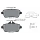 Колодки гальмівні задні TEXTAR 2521502 для Mercedes-Benz M-Class W166/GLE W166 2011-2018, 116.4x49.8x18.7 мм