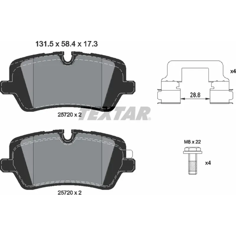 Колодки гальмівні (задні) Land Rover Range Rover 2.0/3.0/5.0D 4x4 12- (TRW) Q+