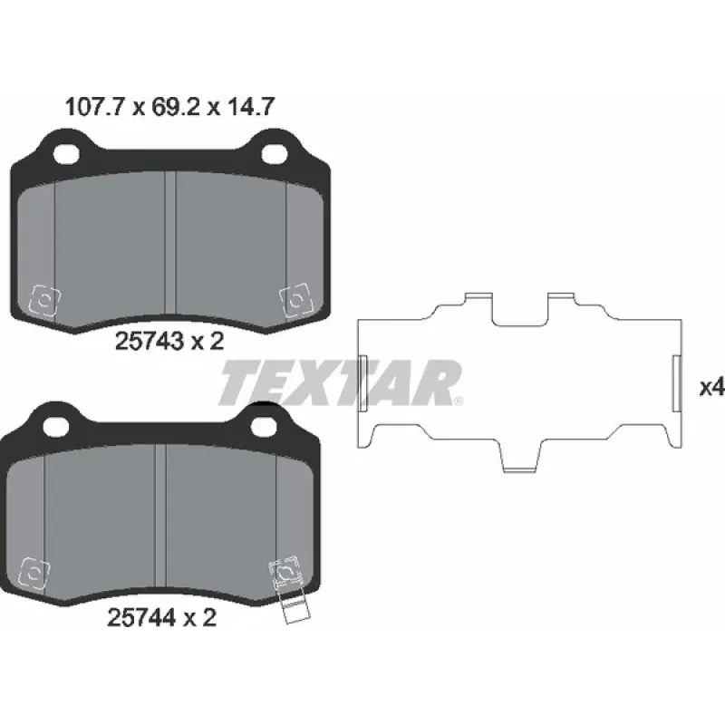 Колодки гальмівні (задні) Tesla Model S/X 13-/Jeep Grand Cherokee IV 10- (Brembo)