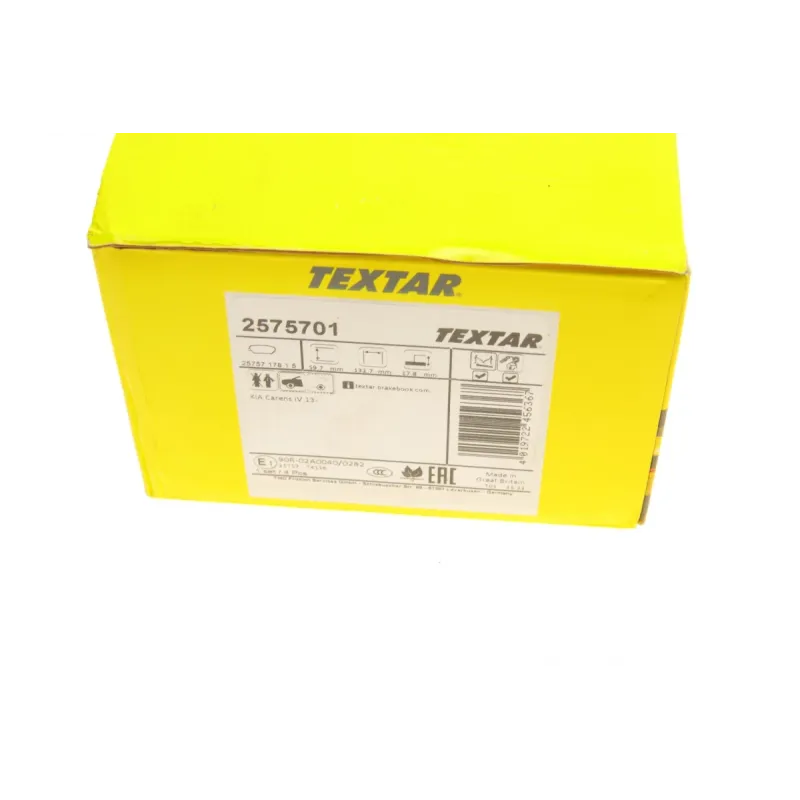 Колодки гальмівні передні TEXTAR 2575701 для Hyundai Santa Fe, Kia Sorento, Grandeur, Carens