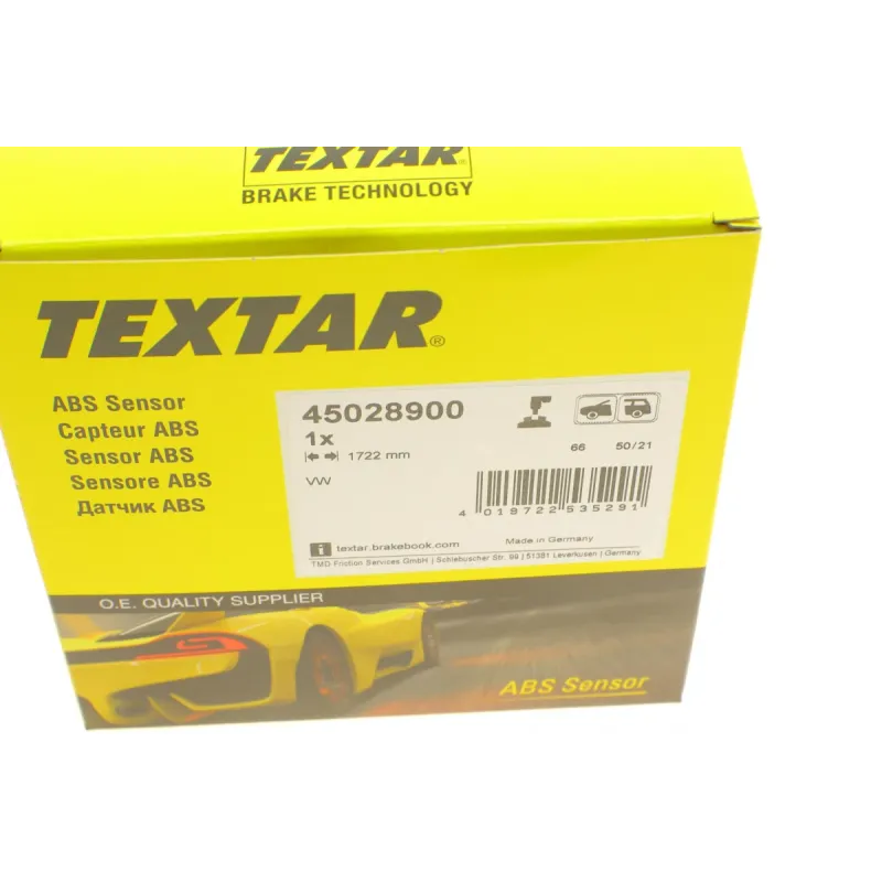 Датчик ABS задній TEXTAR 45028900 для Mercedes-Benz Sprinter 906, VW Crafter 2006-, 1722 мм