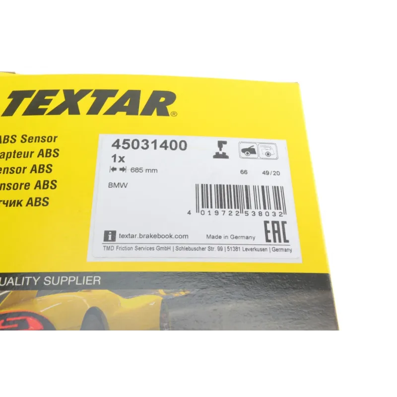 Датчик ABS передній TEXTAR 45031400 для BMW M5 (E60) M6 (E63) 2004-2010, 685 мм