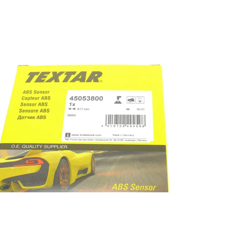 Датчик ABS передній TEXTAR 45053800 для BMW 1 (F20/F21) 2010-, 617 мм