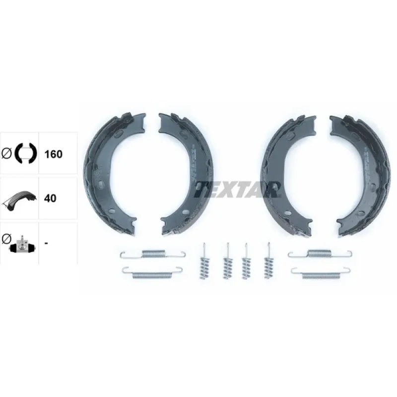 Колодки ручника MB Sprinter 208-316 96- (з пружинками) (160x40)