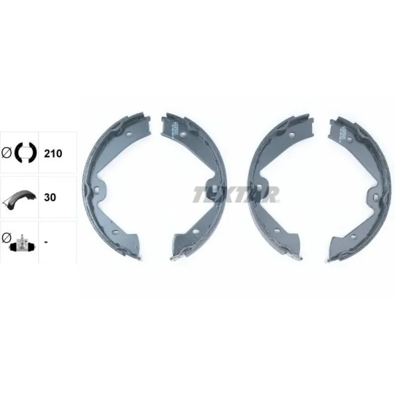 Колодки ручника TEXTAR 91074700 для Volkswagen Touareg, Porsche Cayenne 2010-, 210x30 мм