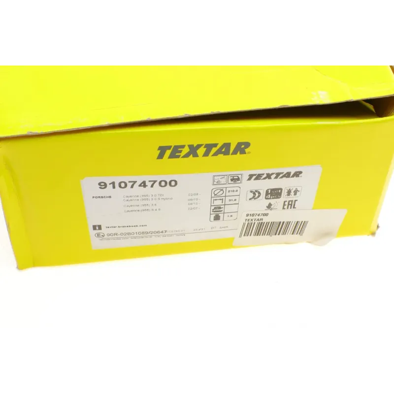 Колодки ручника TEXTAR 91074700 для Volkswagen Touareg, Porsche Cayenne 2010-, 210x30 мм
