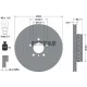 Диск гальмівний передній TEXTAR 92265825 для BMW 5 F10/F11/F18 2010- 330x24 мм