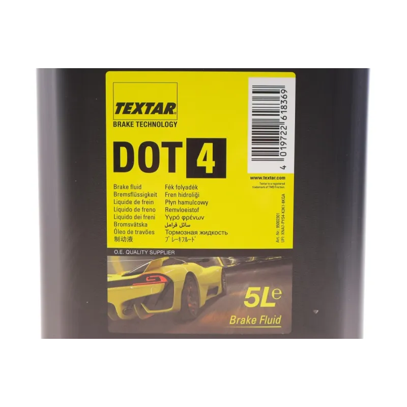 Рідина гальмівна TEXTAR DOT 4 (5л) 95002301 SAE J 1704