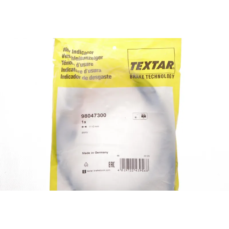 Датчик зносу задніх гальмівних колодок TEXTAR 98047300 для BMW 5 (F10/F11) 2010-