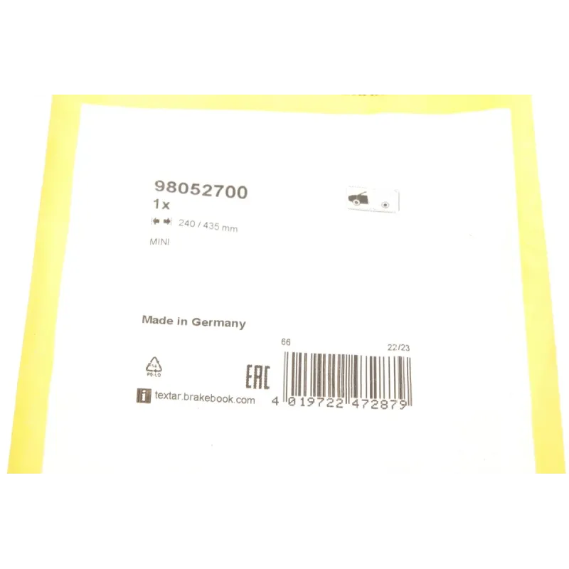 Датчик зносу гальмівних колодок (передніх) Mini (F55-F57) 13- (L=435/240mm)