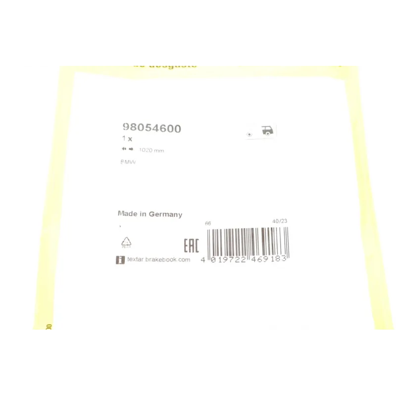 Датчик зносу задніх гальмівних колодок TEXTAR 98054600 для BMW X5 (E70) X6 (E71) 2007-