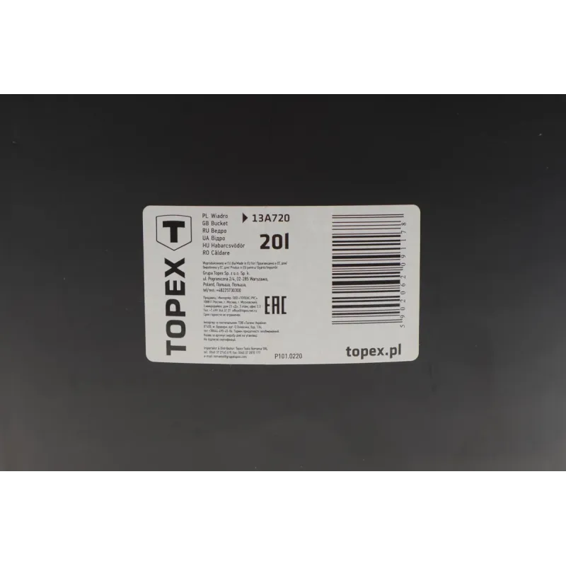 Відро пластикове 20 л TOPEX 13A720 для рідин та мастил