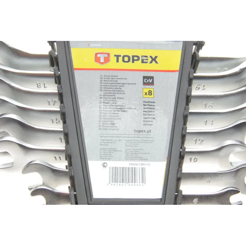 Набір ріжкових ключів TOPEX 35D656 6x7-20x22 мм 8 од.