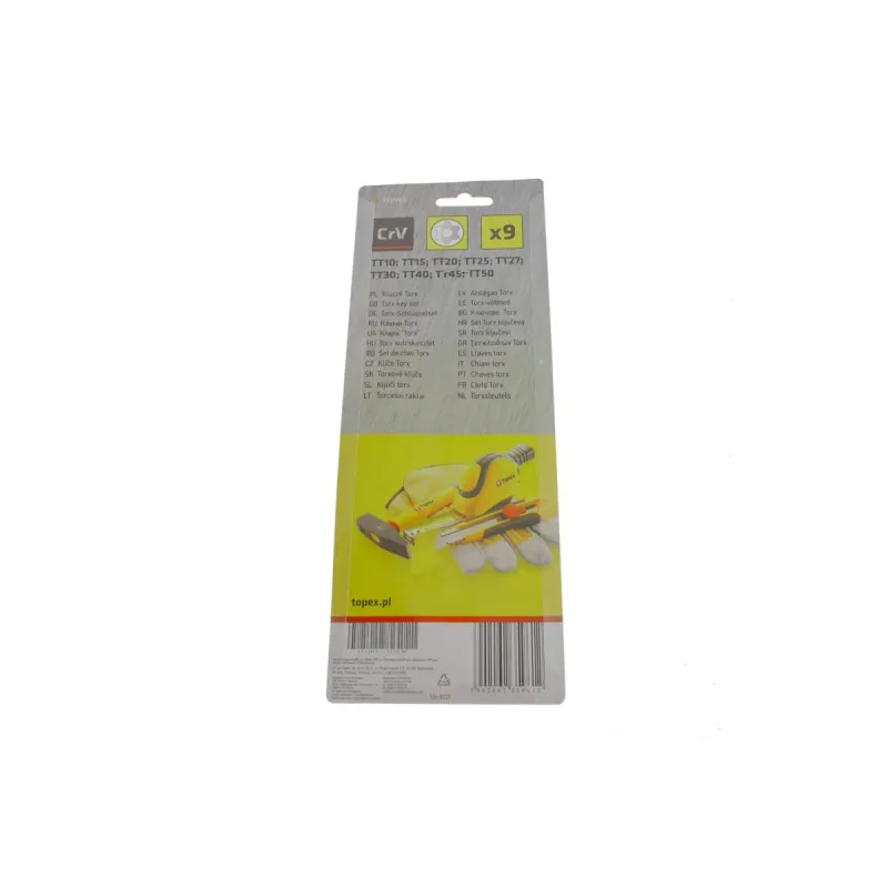 Набір Г-подібних ключів Torx T10-T50 TOPEX 35D961