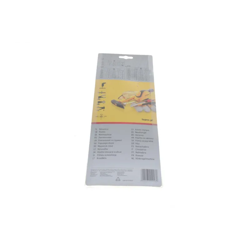 Заклепник для заклепок алюмінієвих TOPEX 43E712 (d=2.4/3.2/4.0/4.8mm)